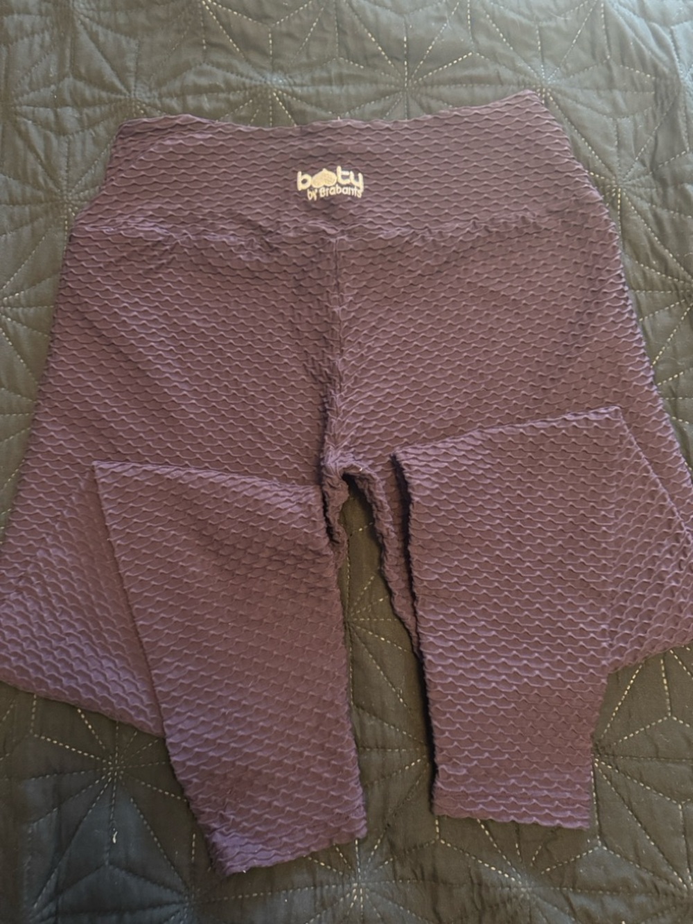 Booty by Brabants Girls Textured Plum Purple Leggings